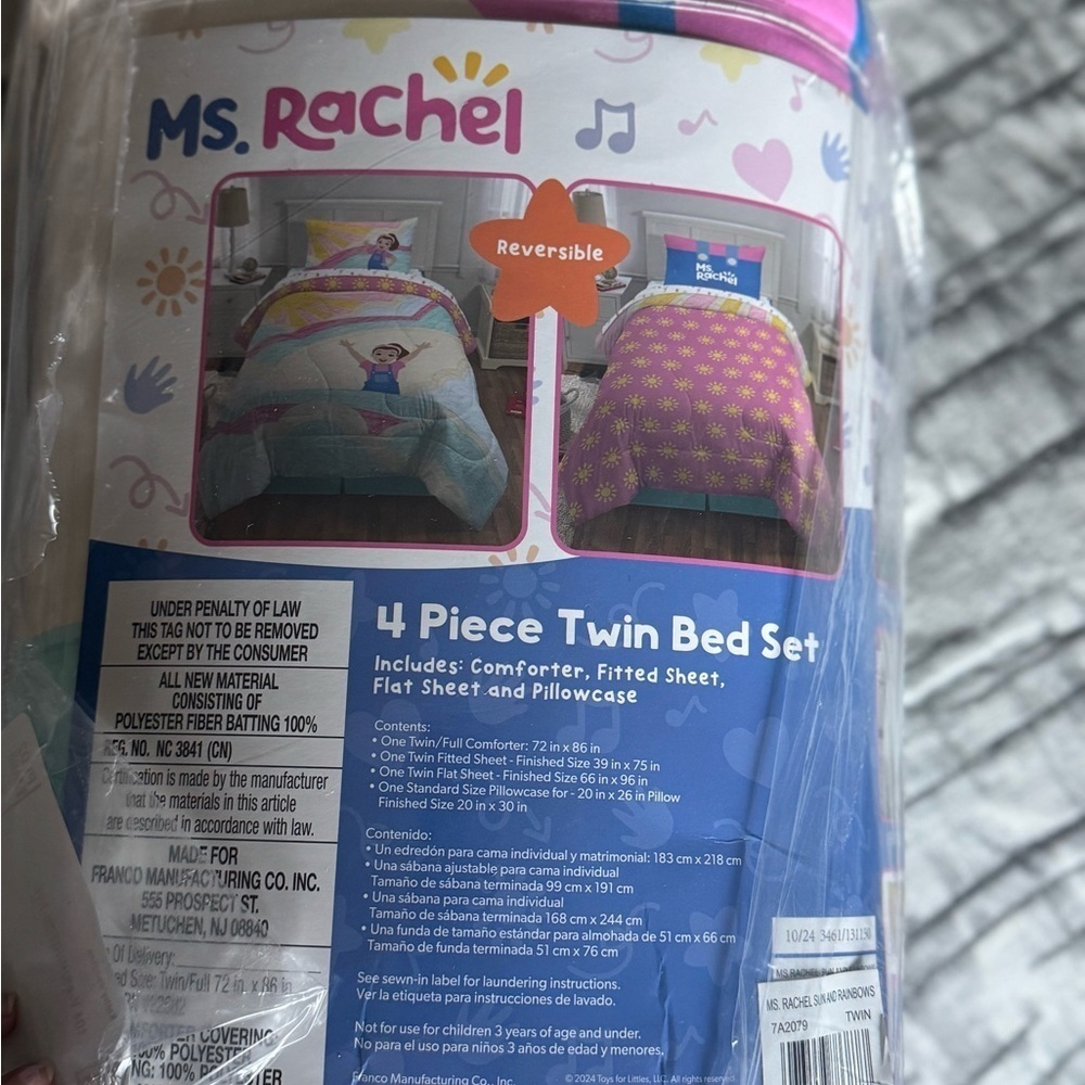 Ms.Rachel Bedding Super Soft Microfiber Comforter and Sheet Set 4 Piece Twin Siz - Picture 8 of 10